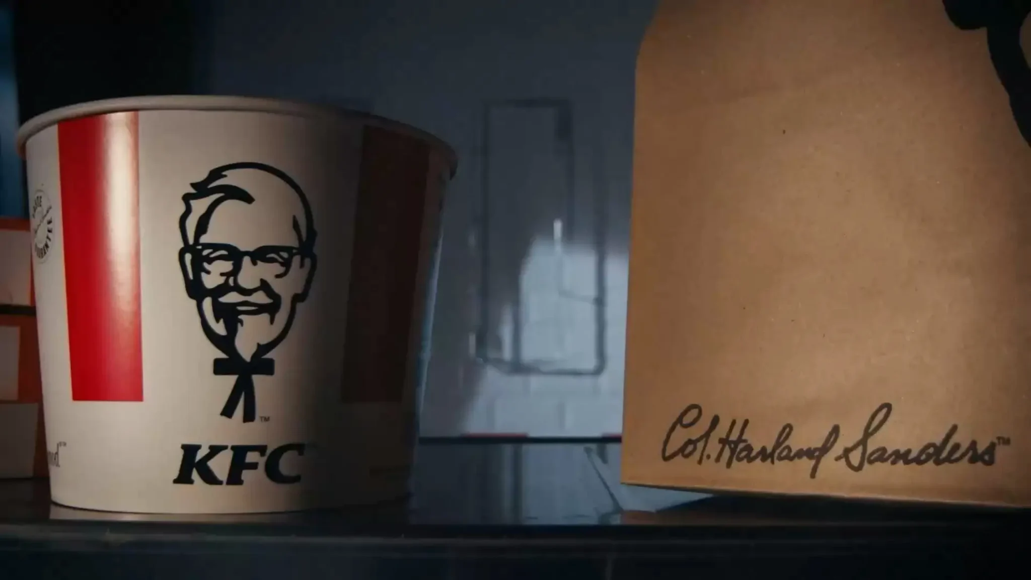 KFC team member serving